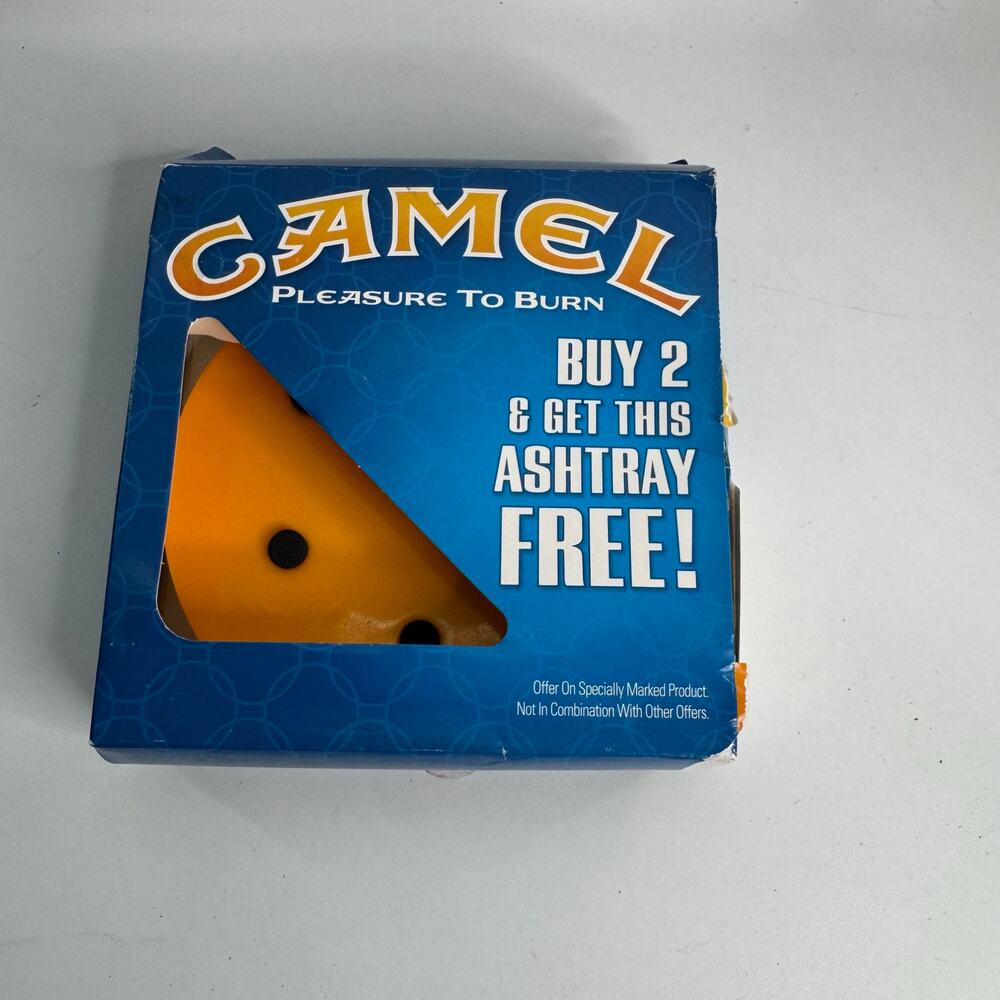 New Vintage Camel R J Reynolds Silver Black Orange Disc Brake Ash Tray